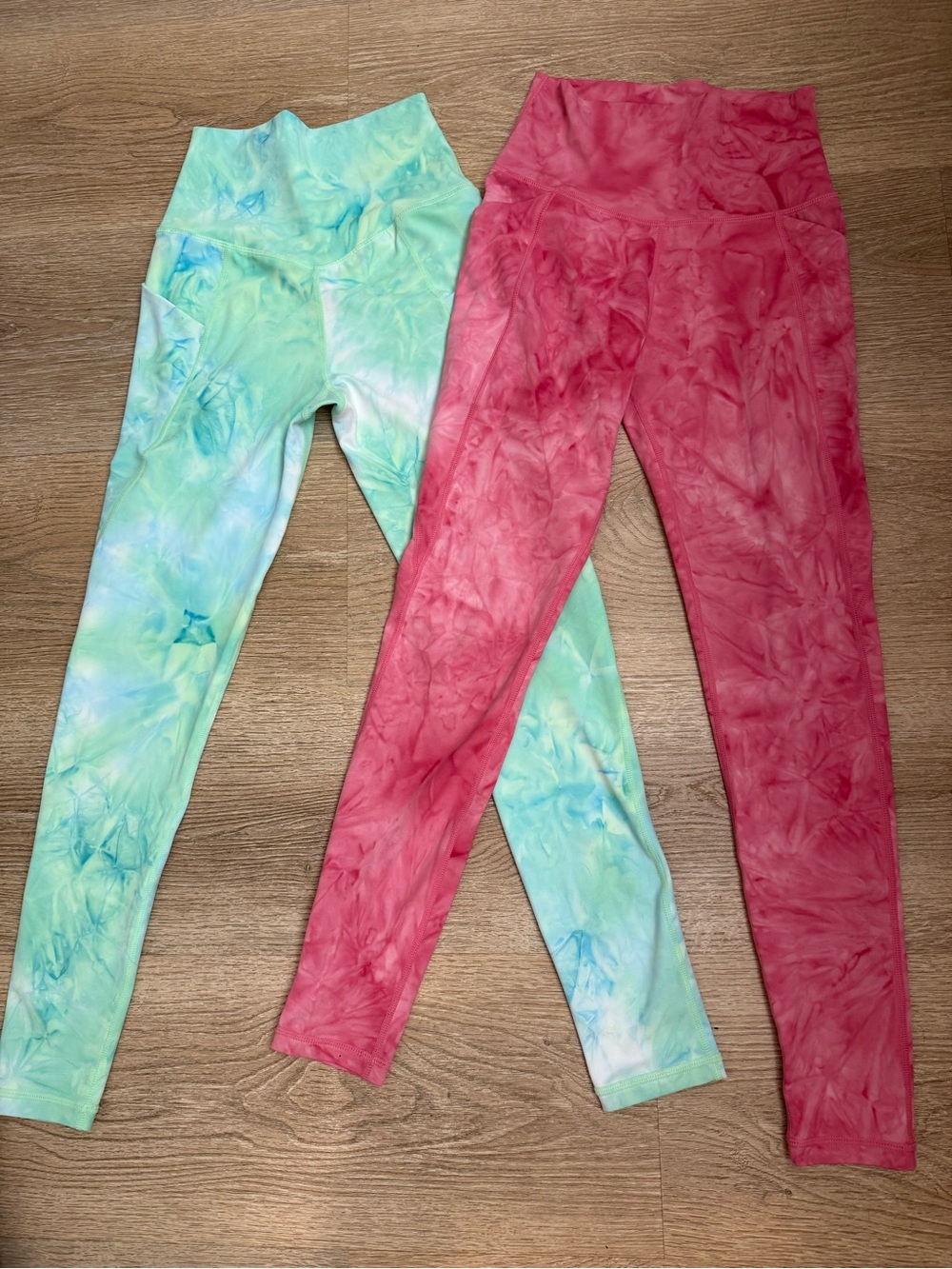 Senita Athletics Tie-Dye Leggings - Pink & Mint